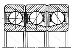Подшипник 71908ACD/PA 9AQB размер 40x62x48