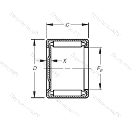 Подшипник игольчатый радиальный M-1481