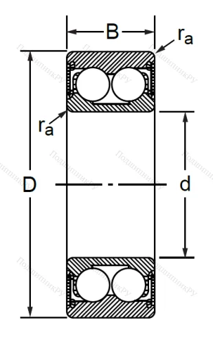Радиально-упорный шариковый подшипник 3056303 2RS (3303 A 2RSTN) в Сочи