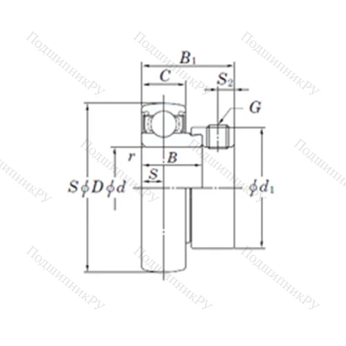Подшипник шариковый радиальный SA 202