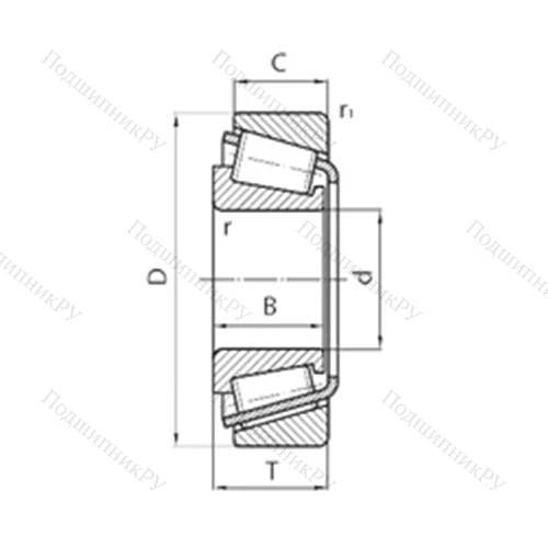 Подшипник роликовый радиально-упорный BT 1-0534B от производителя  SKF