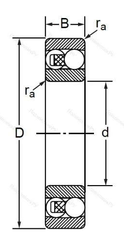 Двухрядный шариковый подшипник 1201 M в Сочи