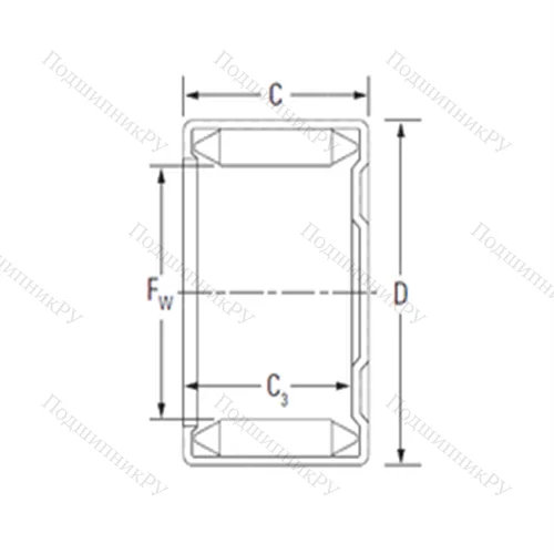 Подшипник игольчатый радиальный DLF 30 25