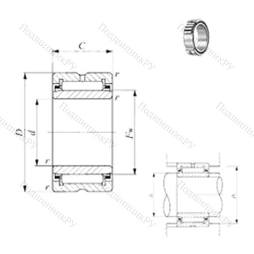 Подшипник игольчатый радиальный NA 4976