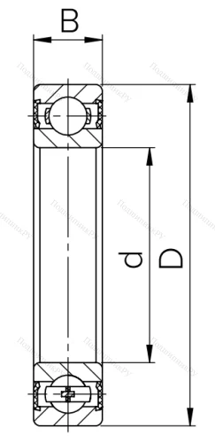 Шариковый однорядный подшипник 1000904 2RS (61904 2RS) в Сочи