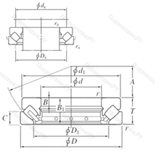 Подшипник роликовый упорно-радиальный 29460R от производителя  KOYO