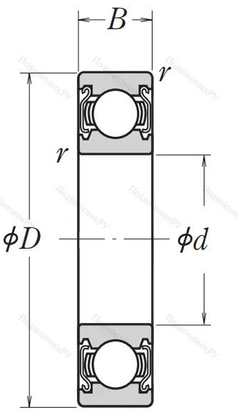 Однорядный шариковый подшипник