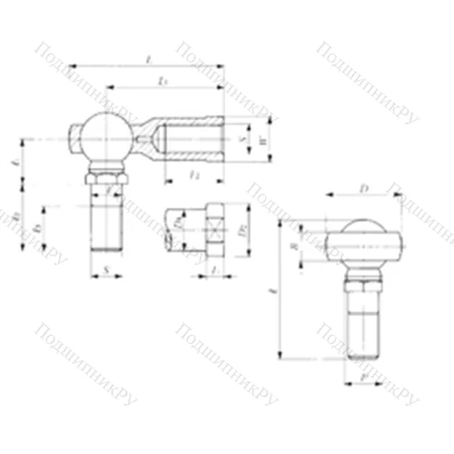 Подшипник скольжения сферический LHS 14