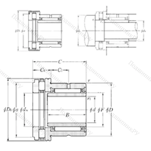 Подшипник комбинированный NKXR 17T 2Z+IR 14?17?17