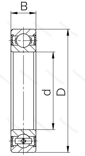 Шариковый однорядный подшипник 76-180306 (6306 2RSC 3V 2) в Сочи
