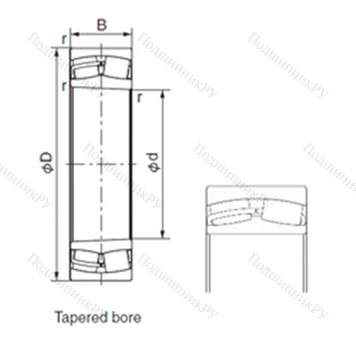 Подшипник роликовый радиальный 24028AXK 30