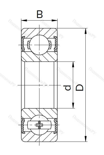 Миниатюрный шариковый подшипник 180029 T (629 2RST) в Сочи
