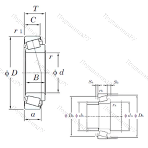 Подшипник роликовый радиально-упорный HC STB 2951 от производителя  KOYO