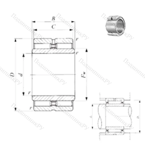 Подшипник игольчатый радиальный GTRI 8512045 от производителя  IKO
