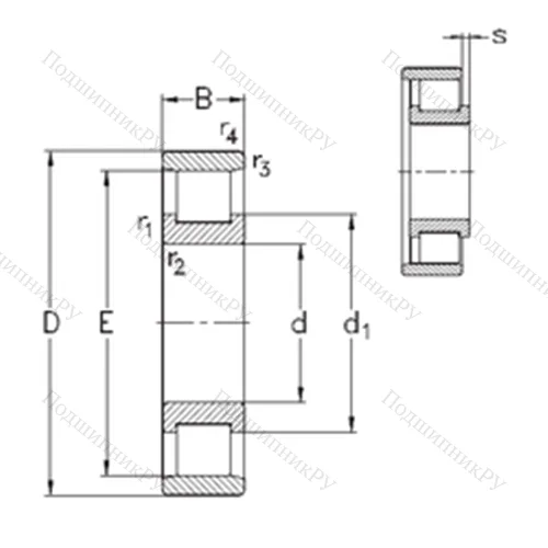 Подшипник роликовый радиальный
