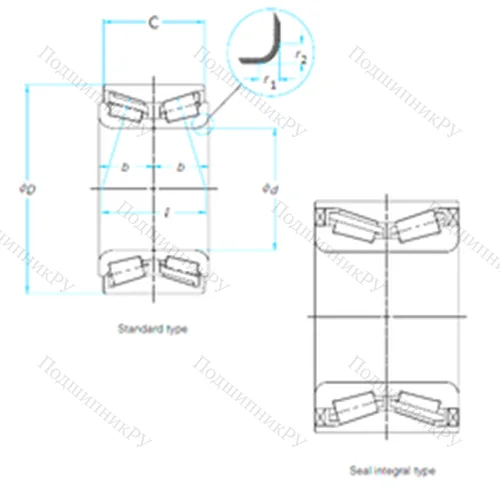Подшипник роликовый радиально-упорный BTH-1219 от производителя  SKF