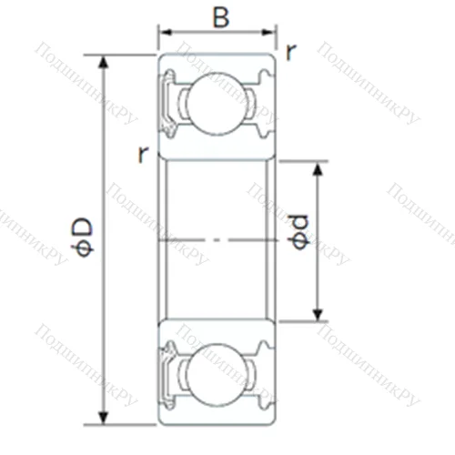 Подшипник шариковый радиальный 6000NKE