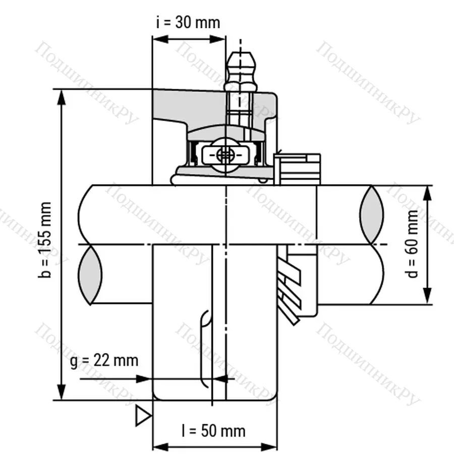 Подшипниковый узел UKFL 213+H 2313 - Вал: 60 мм