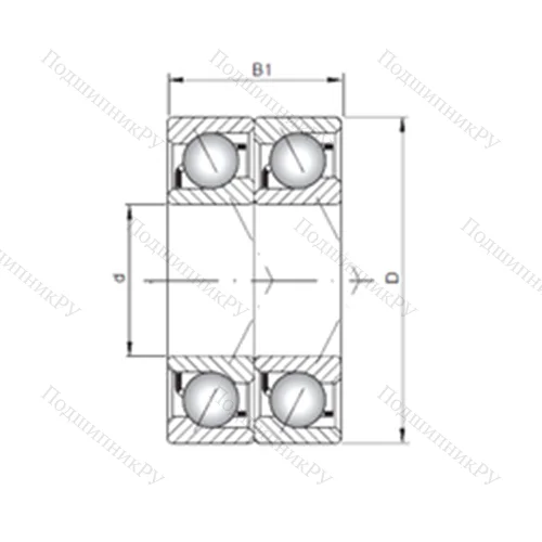 Подшипник шариковый радиально-упорный 7072 B-UD от производителя  CX Подшипник шариковый радиально-упорный 7072 B-UD от производителя  CX