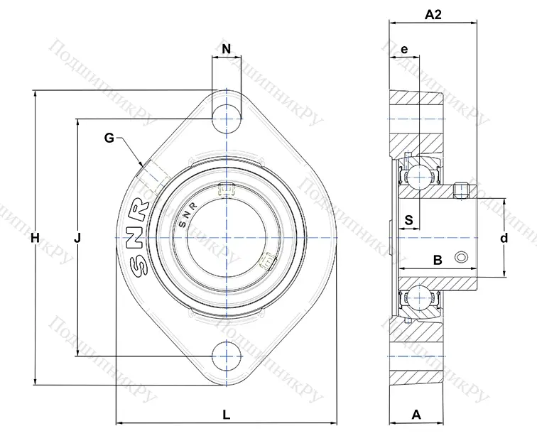 Подшипниковый узел USFD 204 CN в Сочи