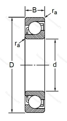 Радиально-упорный шариковый подшипник 7406 BM (66406 Л ГОСТ) в Сочи