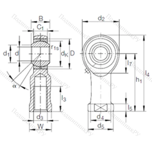 Подшипник скольжения сферический GIKFL 22 PB