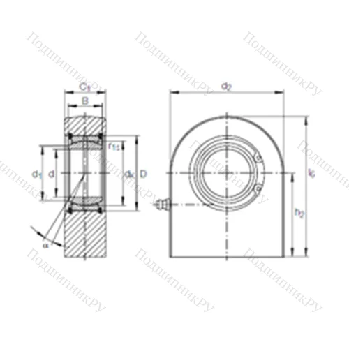 Подшипник скольжения сферический GF 100 DO