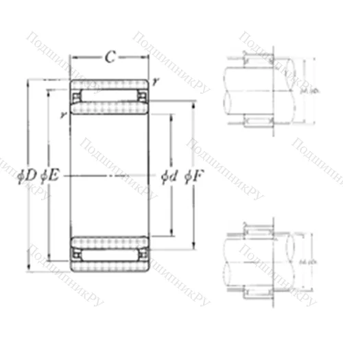 Подшипник игольчатый радиальный NAO-33?47?13 от производителя  NTN Подшипник игольчатый радиальный NAO-33?47?13 от производителя  NTN
