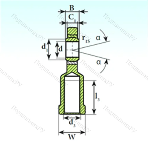 Подшипник скольжения сферический SI 60 C 2RS