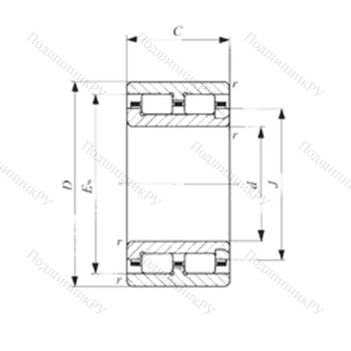 Подшипник роликовый радиальный NAU 4901