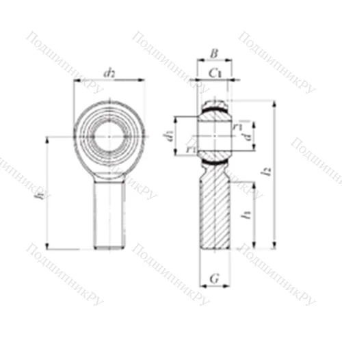 Подшипник скольжения сферический POS 5EC