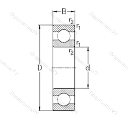 Подшипник шариковый радиальный 619/670-MA
