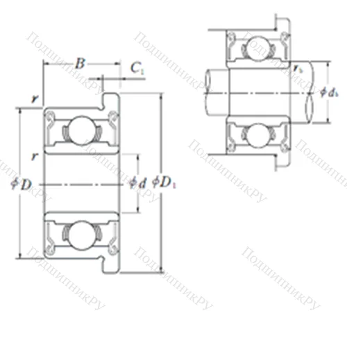 Подшипник шариковый радиальный FR 133ZZ