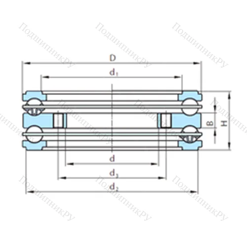 Подшипник шариковый упорный PSL 212-27 от производителя  PSL