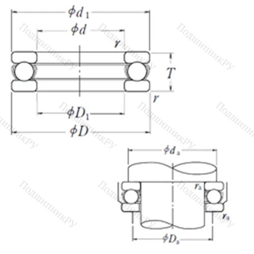 Подшипник шариковый упорный 51426X от производителя  NSK