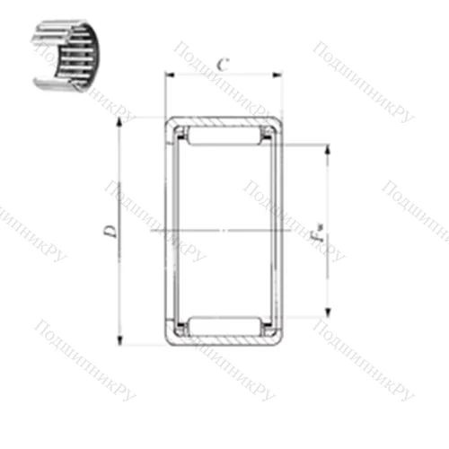 Подшипник игольчатый радиальный TLA 1516 Z
