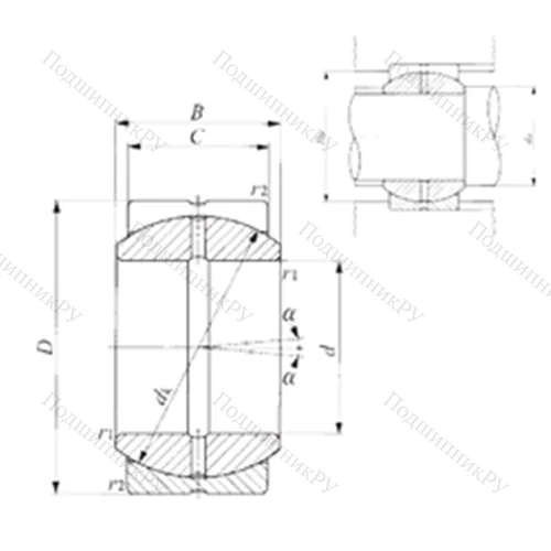 Подшипник скольжения сферический SB 110A от производителя  IKO