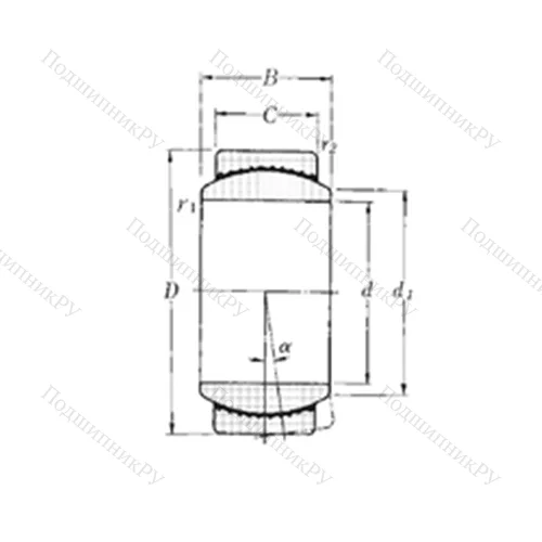 Подшипник скольжения сферический SAR 2-32