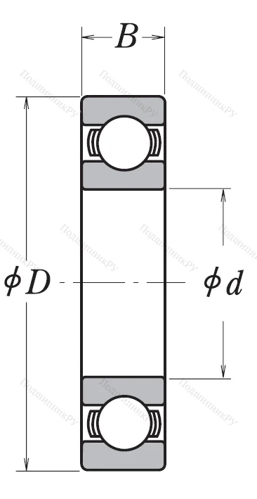 Однорядный шариковый подшипник 6207 CM