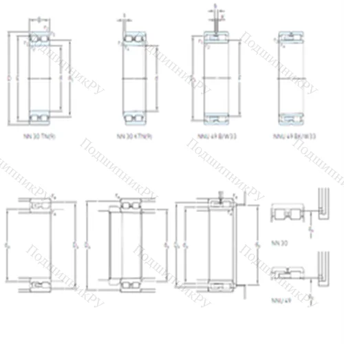 Подшипник роликовый радиальный NN 3007/SP от производителя  SKF
