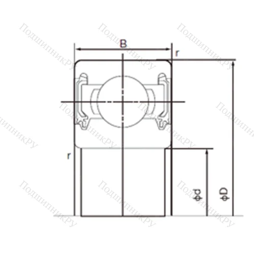 Подшипник шариковый радиальный 6202-2NKE