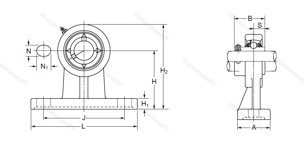 Подшипниковый узел UCPH 207 (UCHP 207) в Сочи