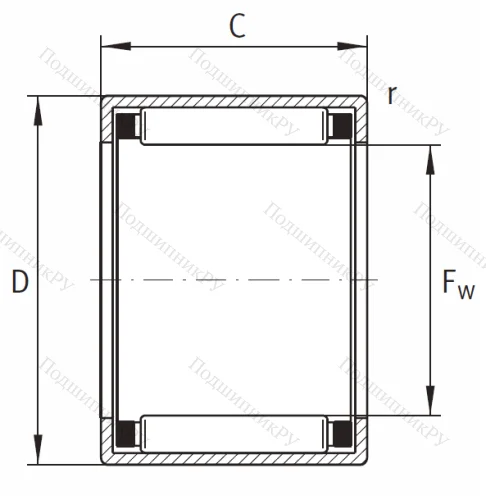 Игольчатый подшипник HK 6032