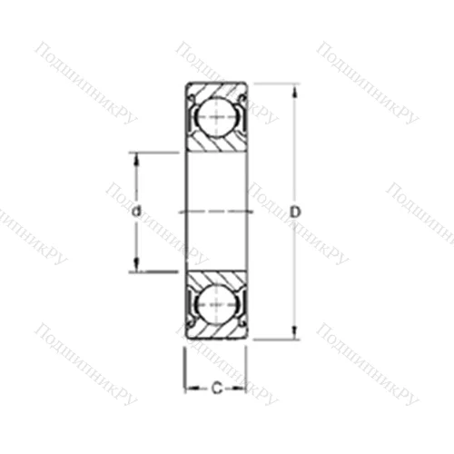 Подшипник шариковый радиальный 6902-ZZ от производителя  CYSD Подшипник шариковый радиальный 6902-ZZ от производителя  CYSD