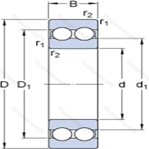 Двухрядные радиальные шарикоподшипники 4209 ATN 9
