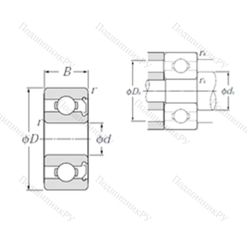Подшипник шариковый радиальный WBC 5-10Z