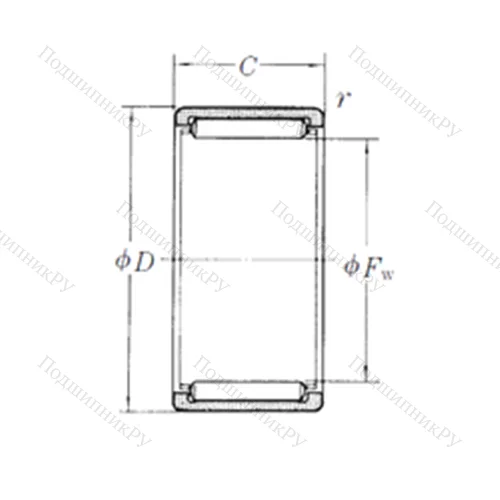 Подшипник игольчатый радиальный RLM 2920