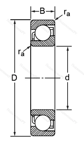 Радиально-упорный шариковый подшипник 7212 C P 5 (5-36212 Е ГОСТ) в Сочи