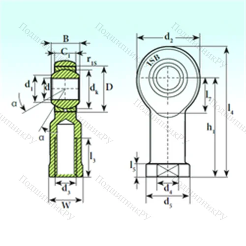 Подшипник скольжения сферический TSF 30 C