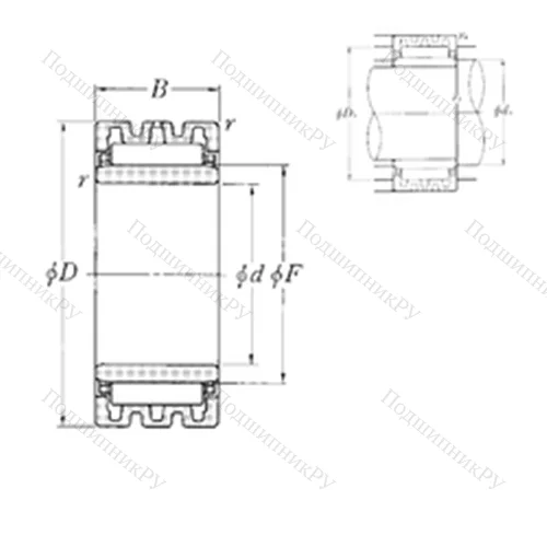 Подшипник игольчатый радиальный NA 4905S